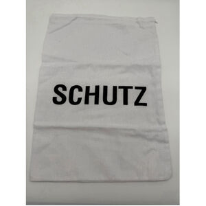Schutz White Drawstring Dust Bag